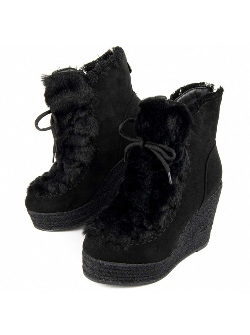 Bota Cuña Sintetico Montevita Negro - Kiabi