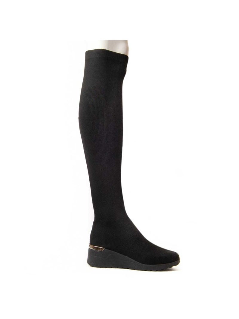 Bota Cuña Sintetico Montevita Negro - Kiabi