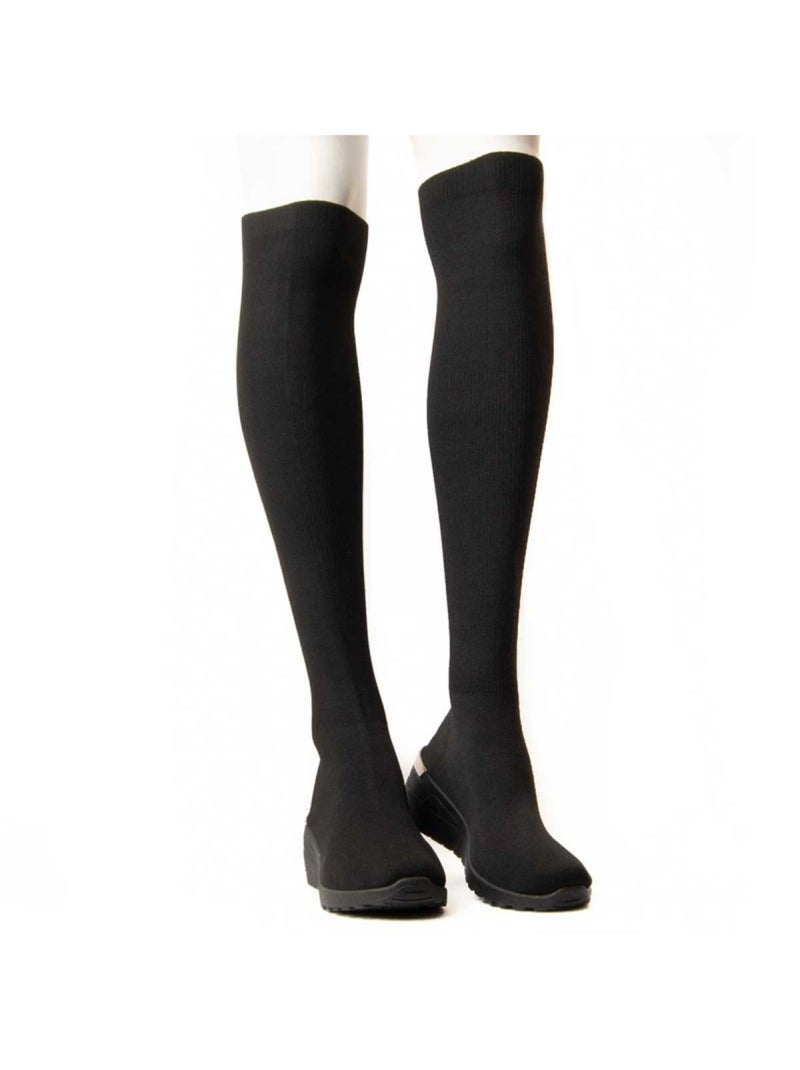 Bota Cuña Sintetico Montevita Negro - Kiabi