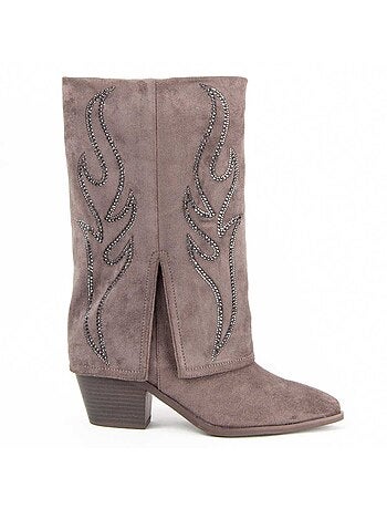 Bota De Tacón Para Mujer. Montevita Faldde