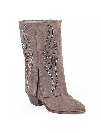 Bota De Tacón Para Mujer. Montevita Faldde