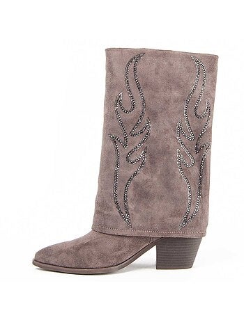 Bota De Tacón Para Mujer. Montevita Faldde
