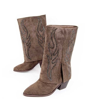 Bota De Tacón Para Mujer. Montevita Faldde