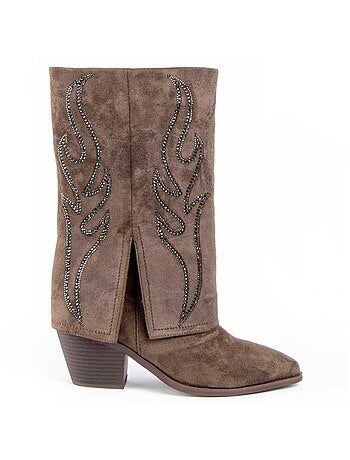 Bota De Tacón Para Mujer. Montevita Faldde