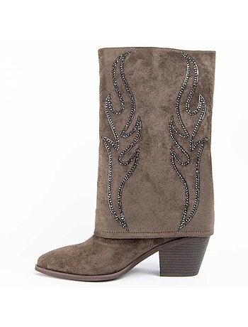 Bota De Tacón Para Mujer. Montevita Faldde