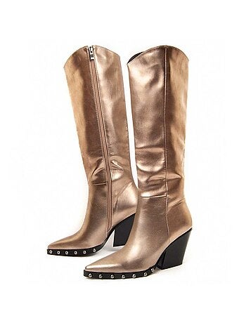 Bota De Tacón Para Mujer. Montevita Tejan