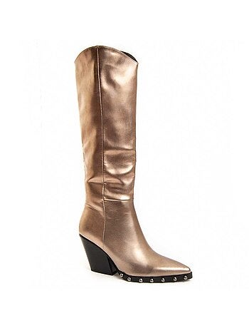 Bota De Tacón Para Mujer. Montevita Tejan