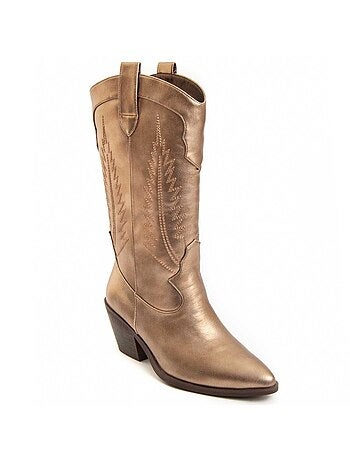 Bota De Tacón Para Mujer. Montevita Tejan