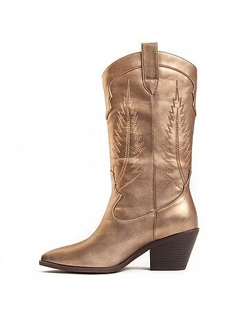 Bota De Tacón Para Mujer. Montevita Tejan