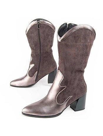 Bota De Tacón Para Mujer. Montevita Tejan