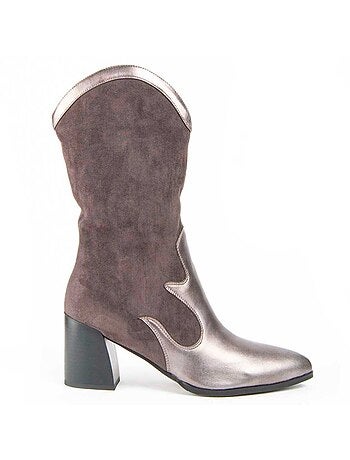 Bota De Tacón Para Mujer. Montevita Tejan