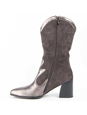 Bota De Tacón Para Mujer. Montevita Tejan