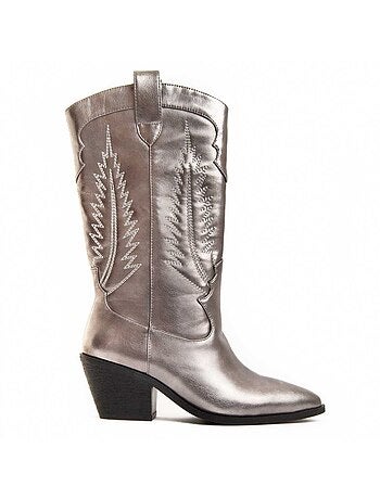 Bota De Tacón Para Mujer. Montevita Tejan