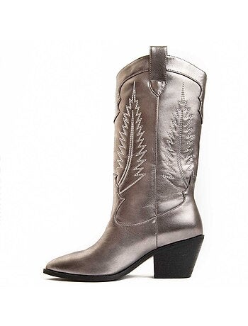 Bota De Tacón Para Mujer. Montevita Tejan