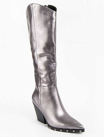Bota De Tacón Para Mujer. Montevita Tejan