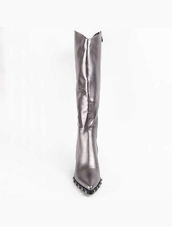 Bota De Tacón Para Mujer. Montevita Tejan