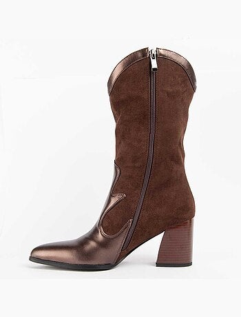 Bota De Tacón Para Mujer. Montevita Tejan