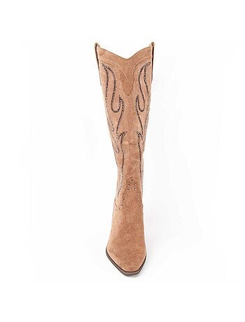 Bota De Tacón Para Mujer. Montevita Tejan