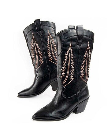 Bota De Tacón Para Mujer. Montevita Tejan