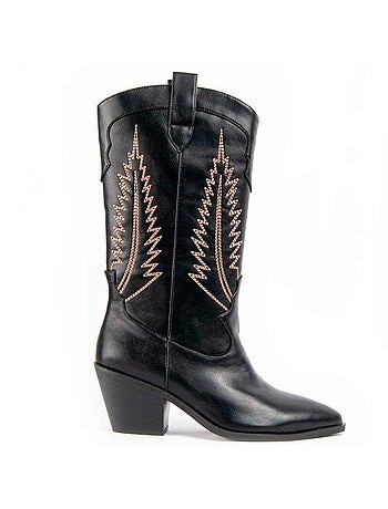 Bota De Tacón Para Mujer. Montevita Tejan