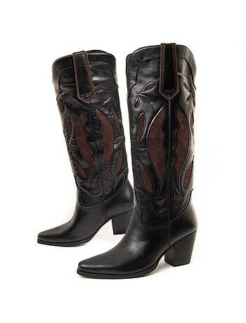 Bota De Tacón Para Mujer. Montevita Tejan