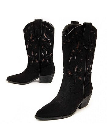 Bota De Tacón Para Mujer. Montevita Tejan