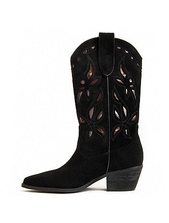 Bota De Tacón Para Mujer. Montevita Tejan