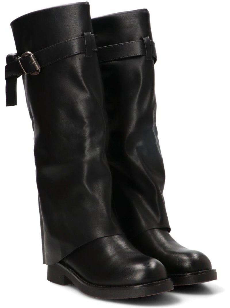 Bota diario mujer suela plana - luna collection Negro - Kiabi