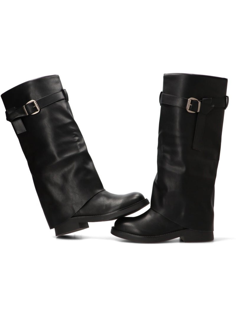 Bota diario mujer suela plana - luna collection Negro - Kiabi