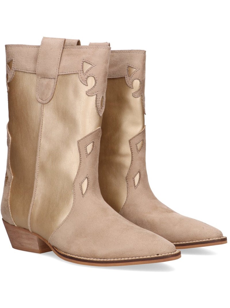 Bota Diario Mujer Suela Plana - Luna Trend Oro - Kiabi