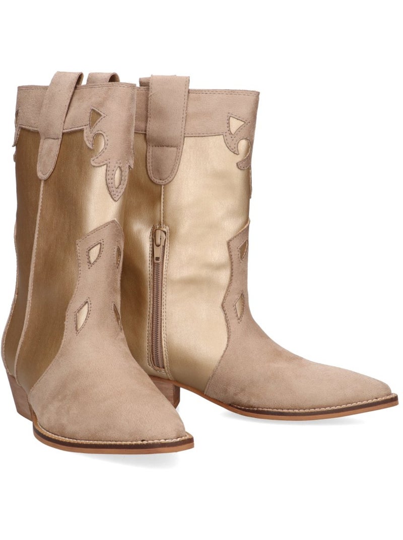 Bota Diario Mujer Suela Plana - Luna Trend Oro - Kiabi