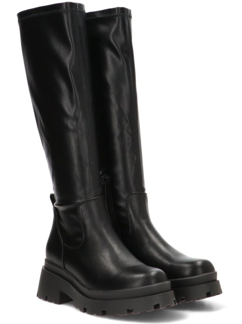 Bota diario mujer suela plana - mustang Negro - Kiabi