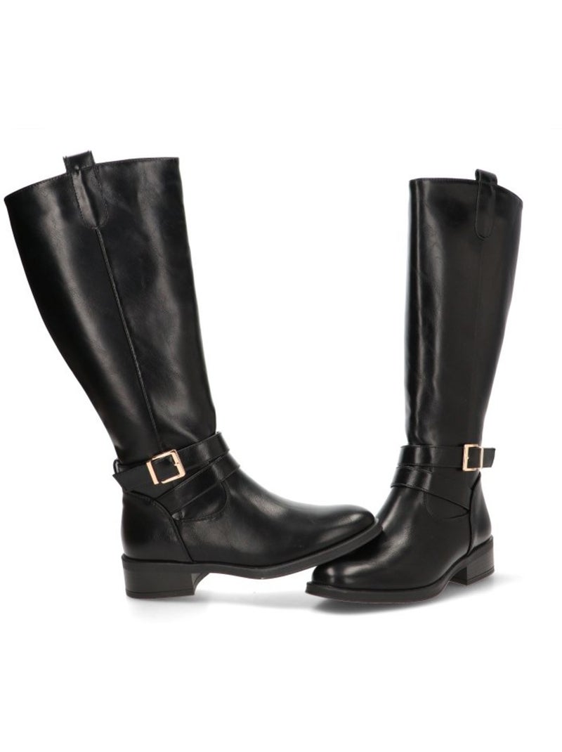 Bota Diario Mujer Suela Plana - Stay Negro - Kiabi