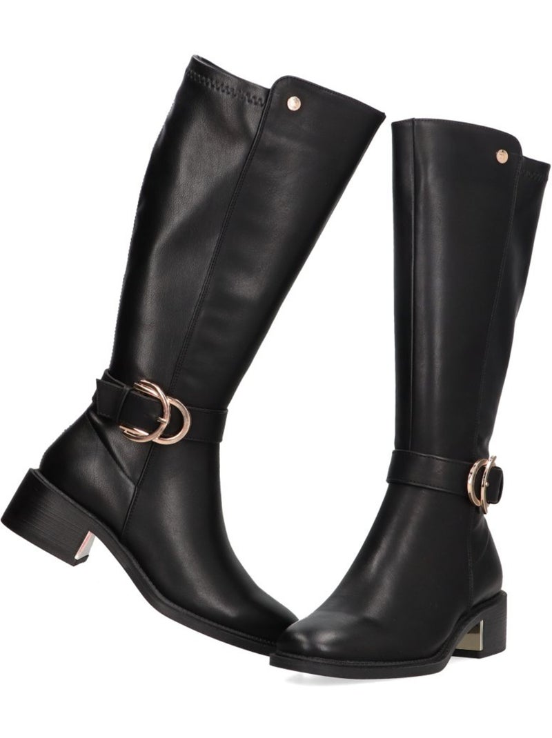 Bota Diario Mujer Suela Plana - Xti Negro - Kiabi