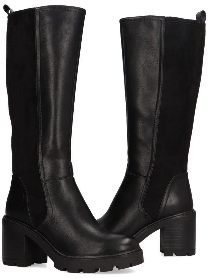 Bota Diario Mujer Tacón Alto - Etika Negro - Kiabi