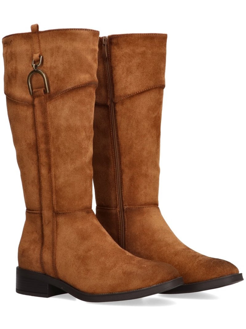 Bota Diario Mujer Tacón Medio - Etika Camel - Kiabi