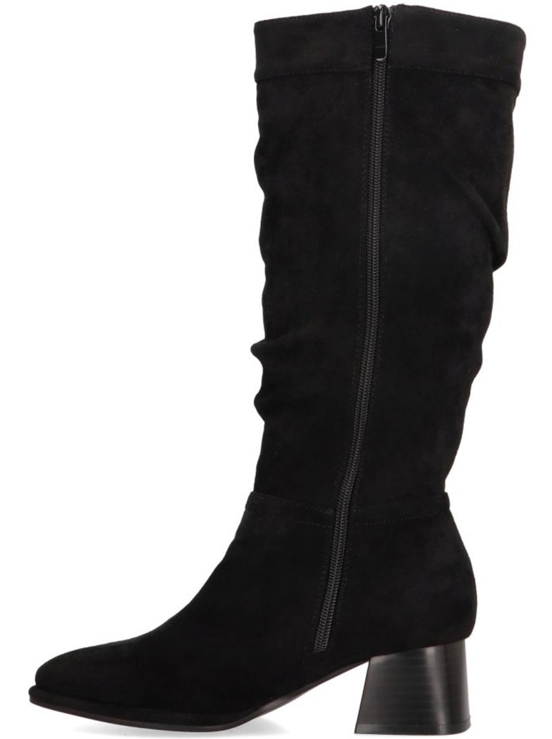 Bota diario mujer tacón medio - etika Negro - Kiabi
