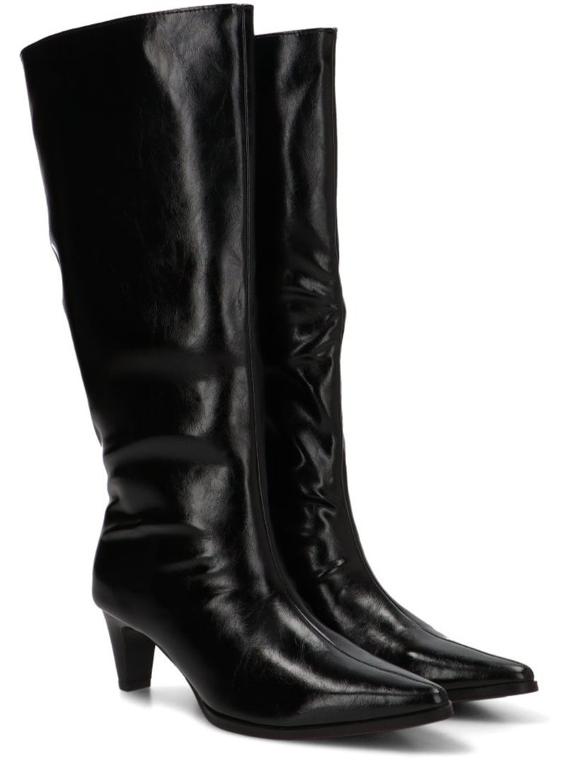 Bota diario mujer tacón medio - ideal shoes Negro - Kiabi