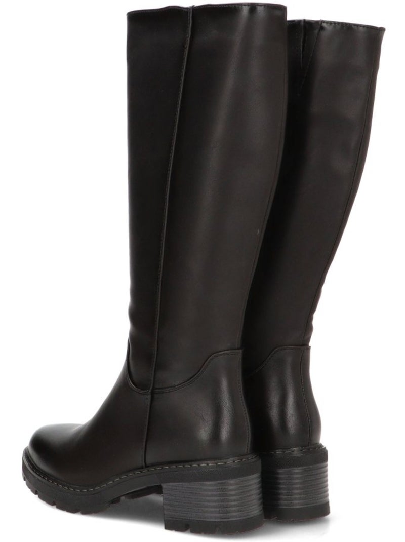 Bota Diario Mujer Tacón Medio - Stay Negro - Kiabi
