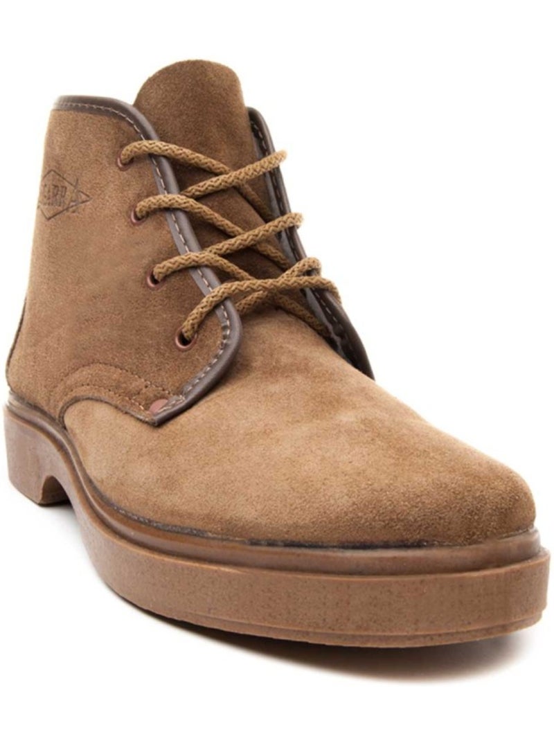 Bota Montaña Cuero Purapiel Marrón - Kiabi