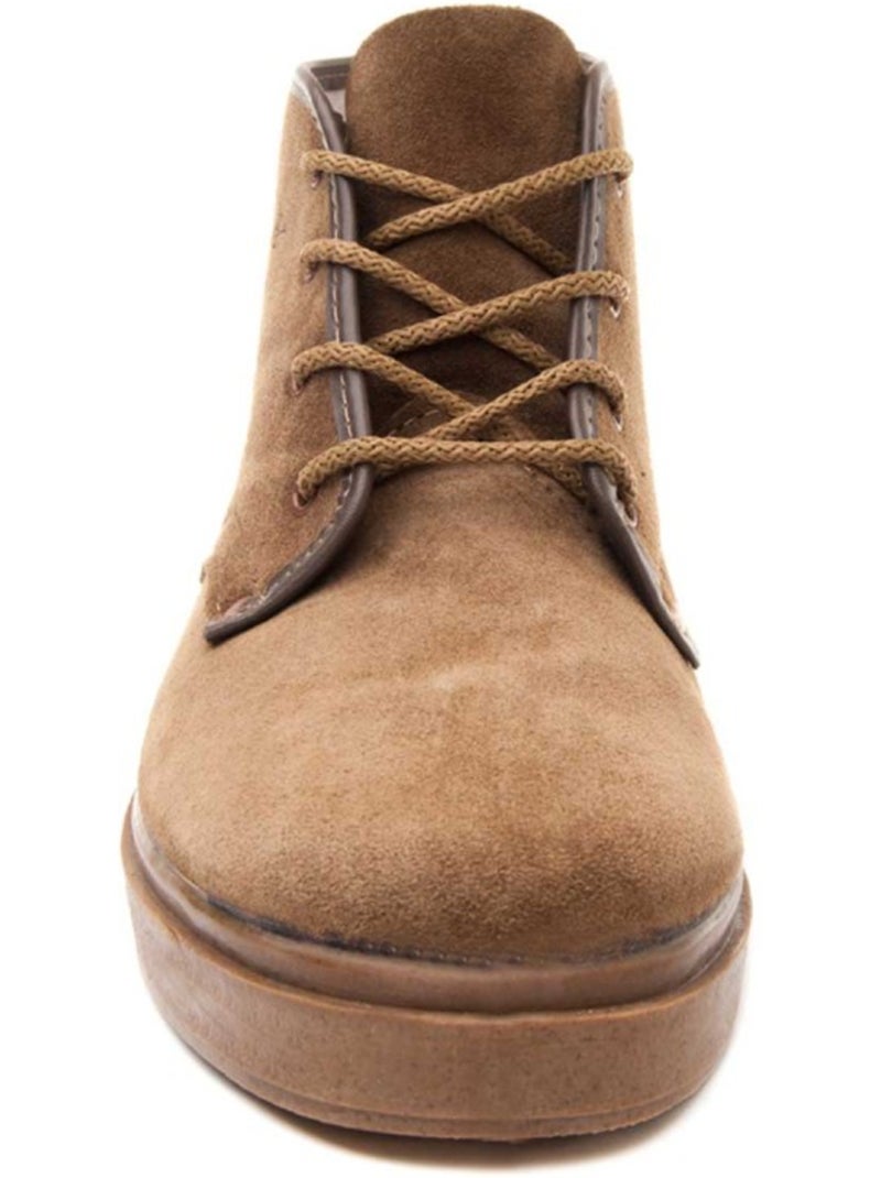 Bota Montaña Cuero Purapiel Marrón - Kiabi