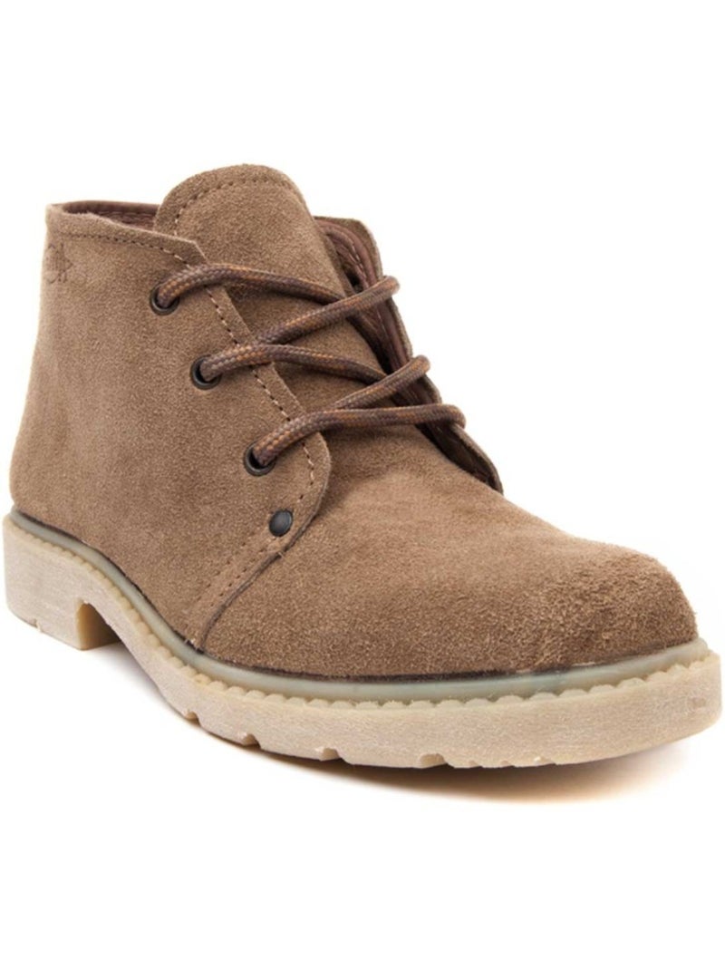 Bota Montaña Cuero Purapiel Marrón - Kiabi