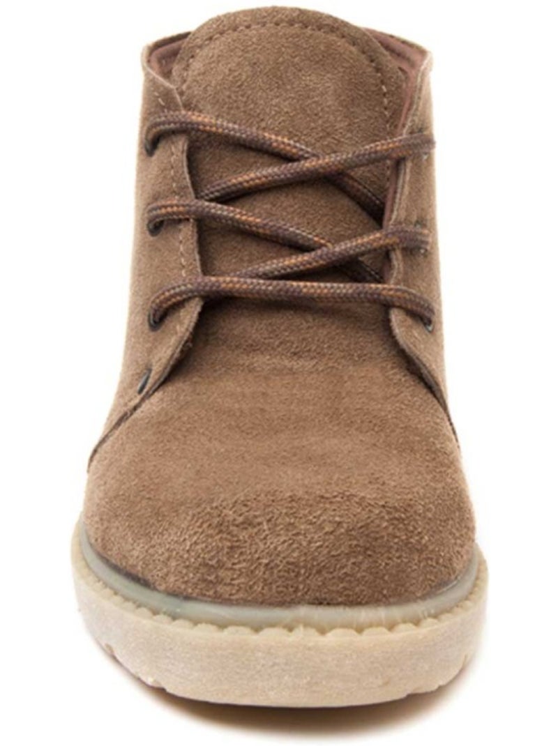 Bota Montaña Cuero Purapiel Marrón - Kiabi