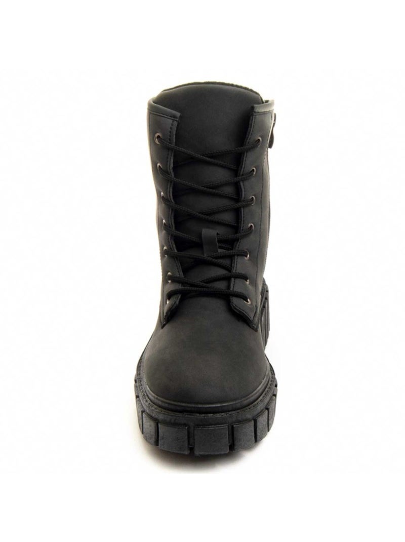 Bota Plataforma Sintetico Montevita Negro - Kiabi