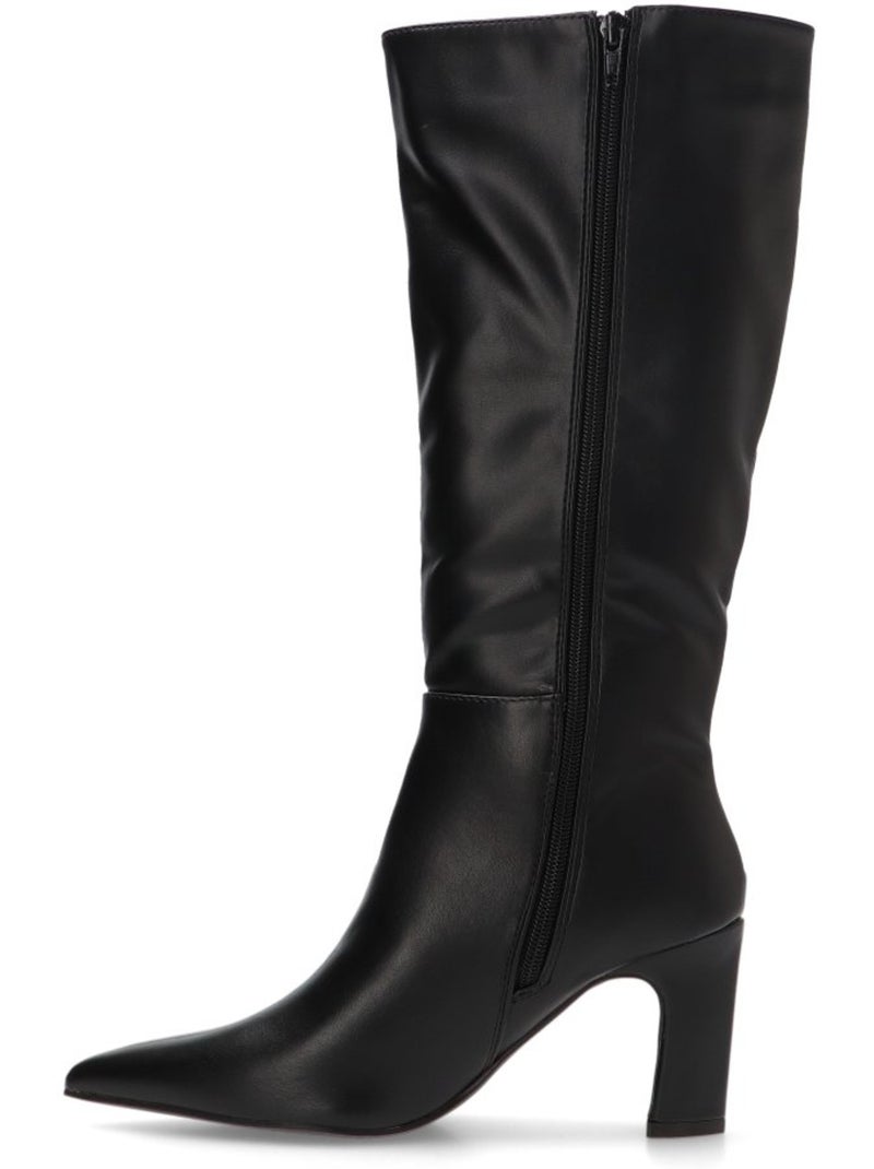 Bota vestir mujer tacón medio - buonarotti Negro - Kiabi