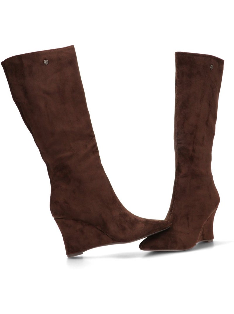 Bota weekend mujer cuña alta - luna collection Marrón - Kiabi