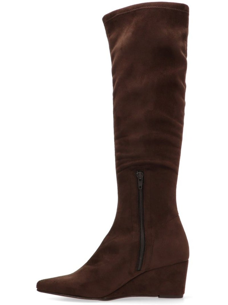 Bota weekend mujer cuña media - mustang Marrón capuchino - Kiabi