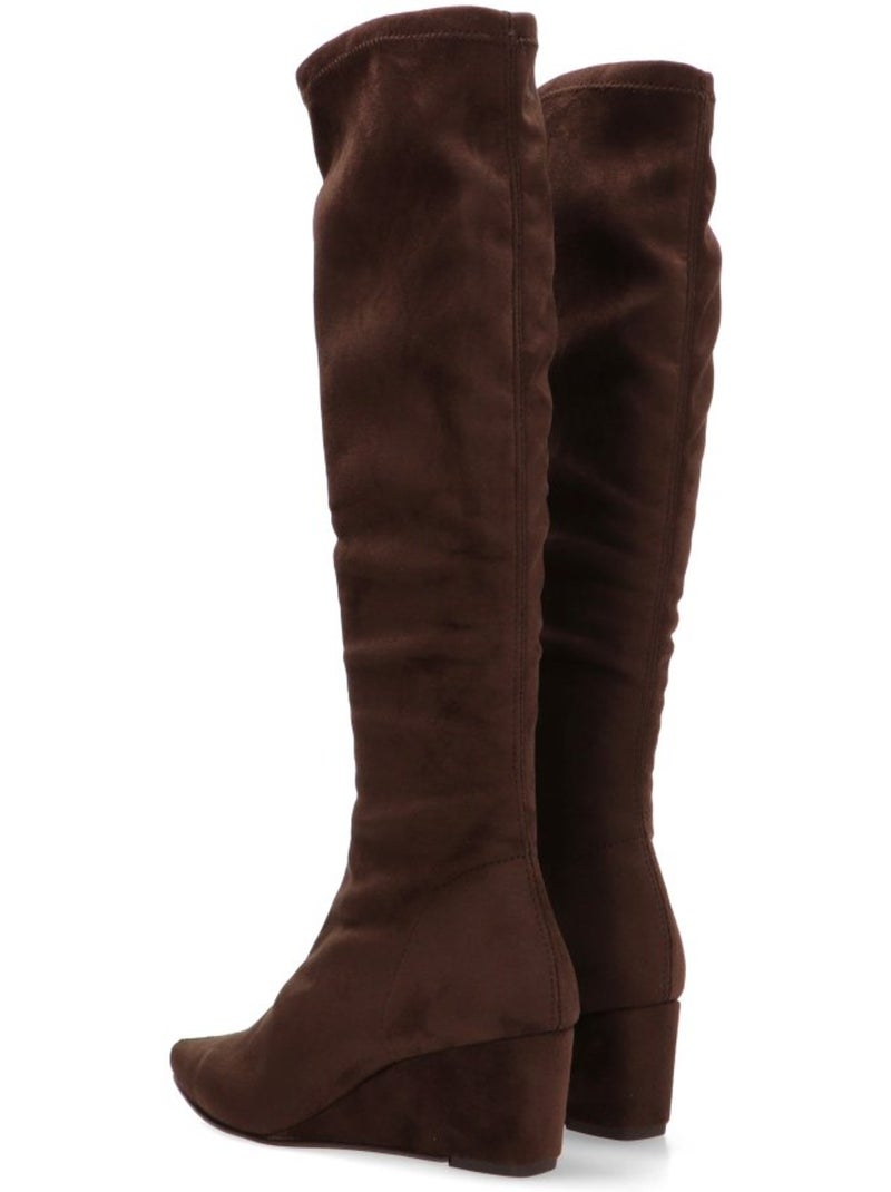 Bota weekend mujer cuña media - mustang Marrón capuchino - Kiabi