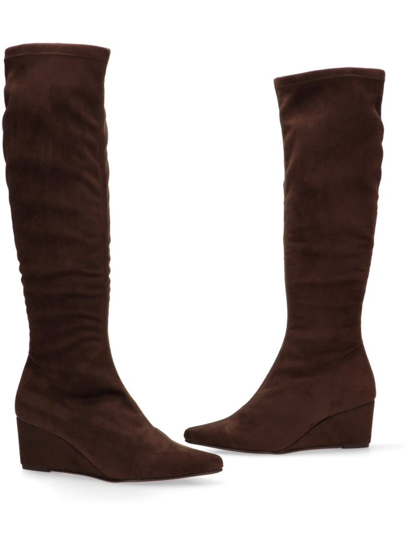 Bota weekend mujer cuña media - mustang Marrón capuchino - Kiabi