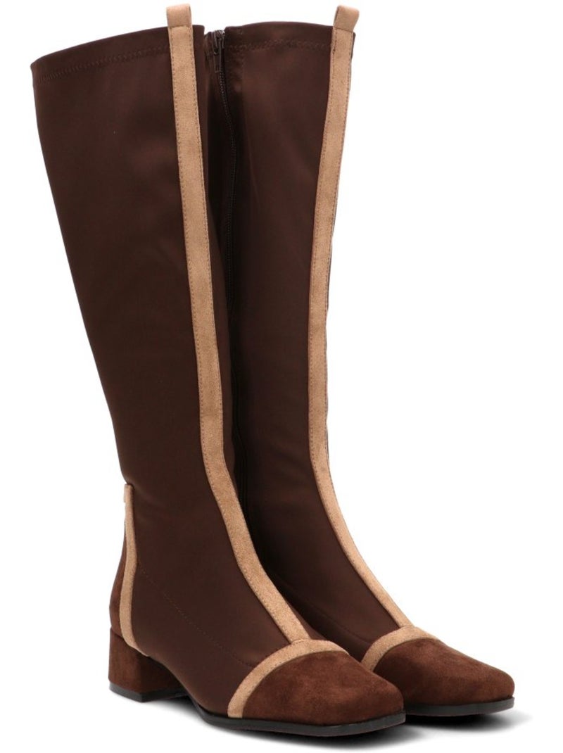 Bota Weekend Mujer Tacón Medio - Buonarotti Marrón - Kiabi